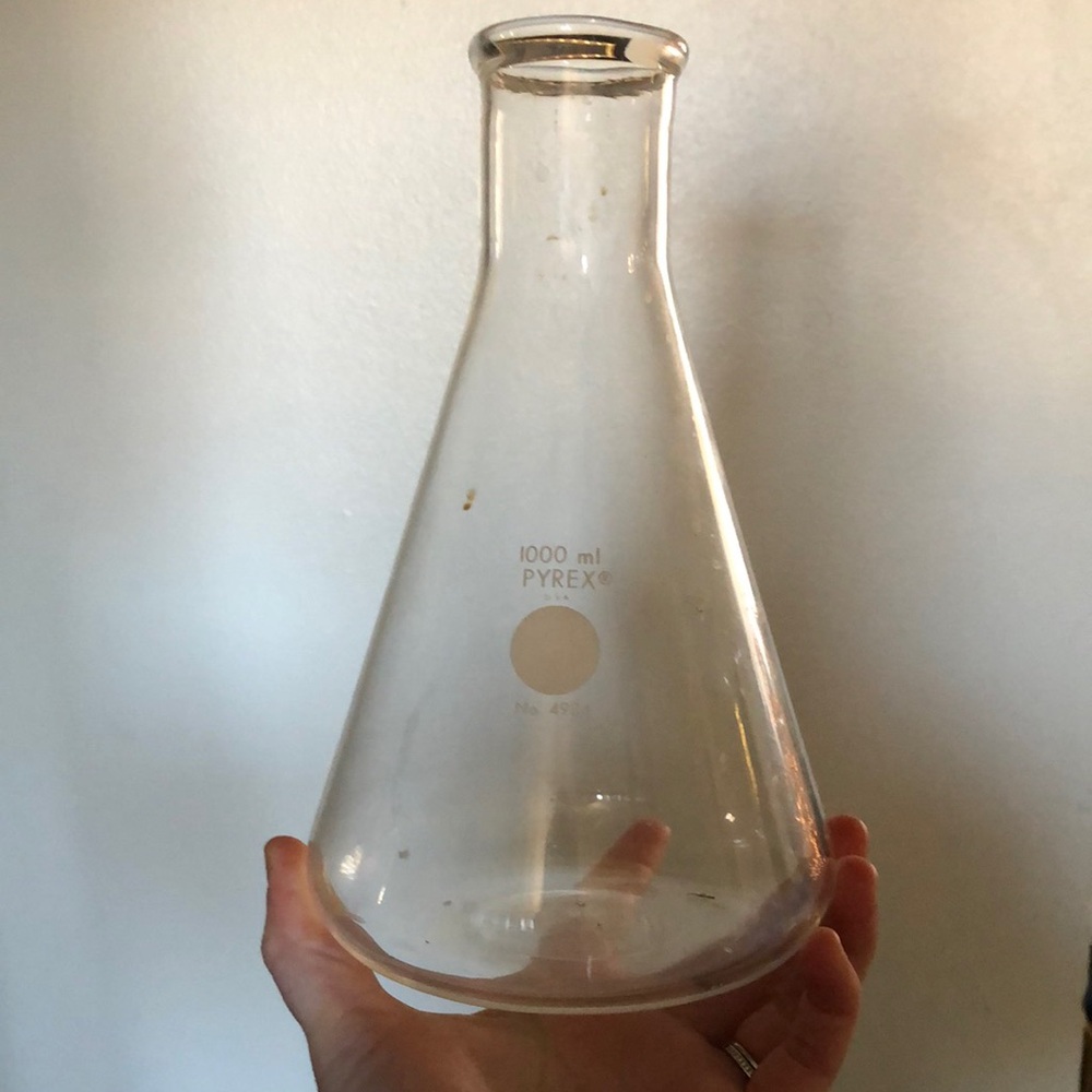Pyrex Clear Glass Erlenmeyer Flask